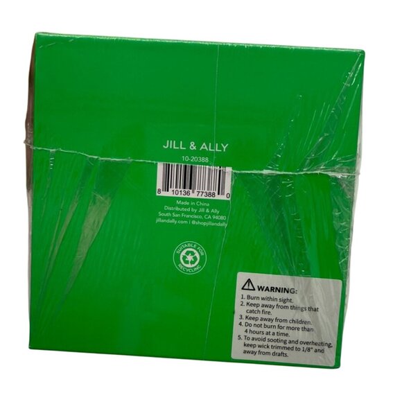 Jill & Ally Good Luck Charm Crystal Manifestation Candle - Mint Sage - Picture 3 of 7